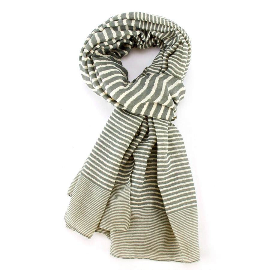 Green Cross Stripe Scarf