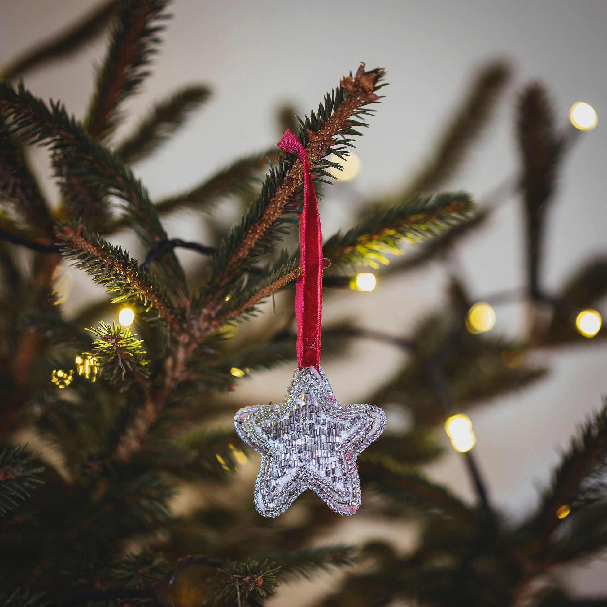 Little Star Silver Christmas Tree Decoration