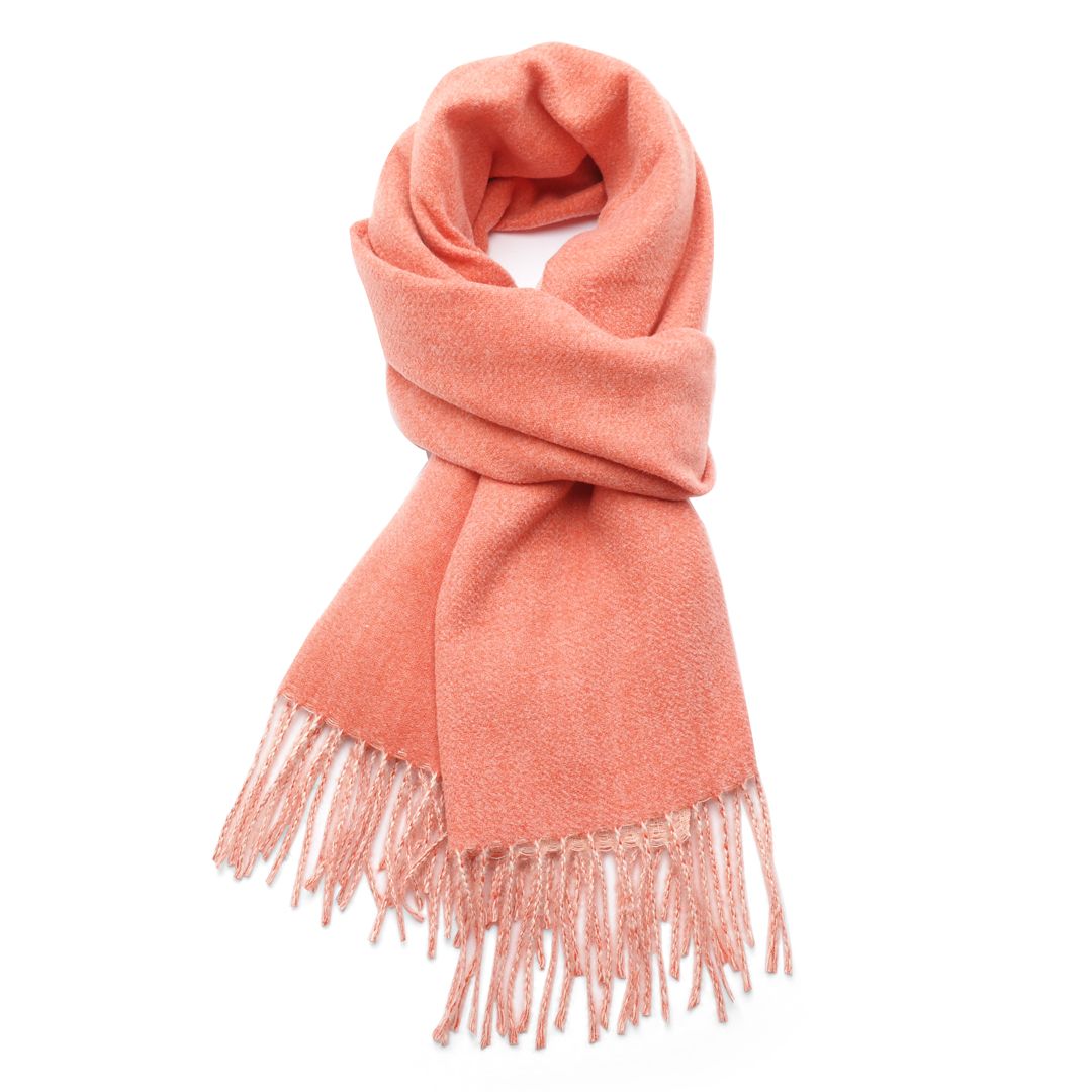 Coral Plain Scarf