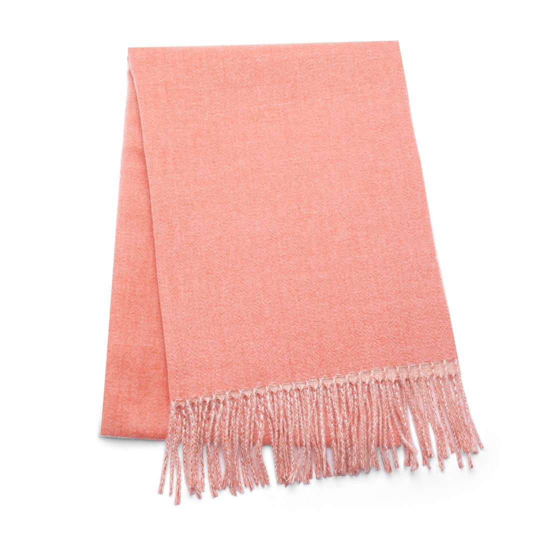 Coral Plain Scarf