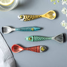 Handmade Ceramic Fish Spoons box of four