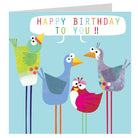 Birthday Birds Greetings Card