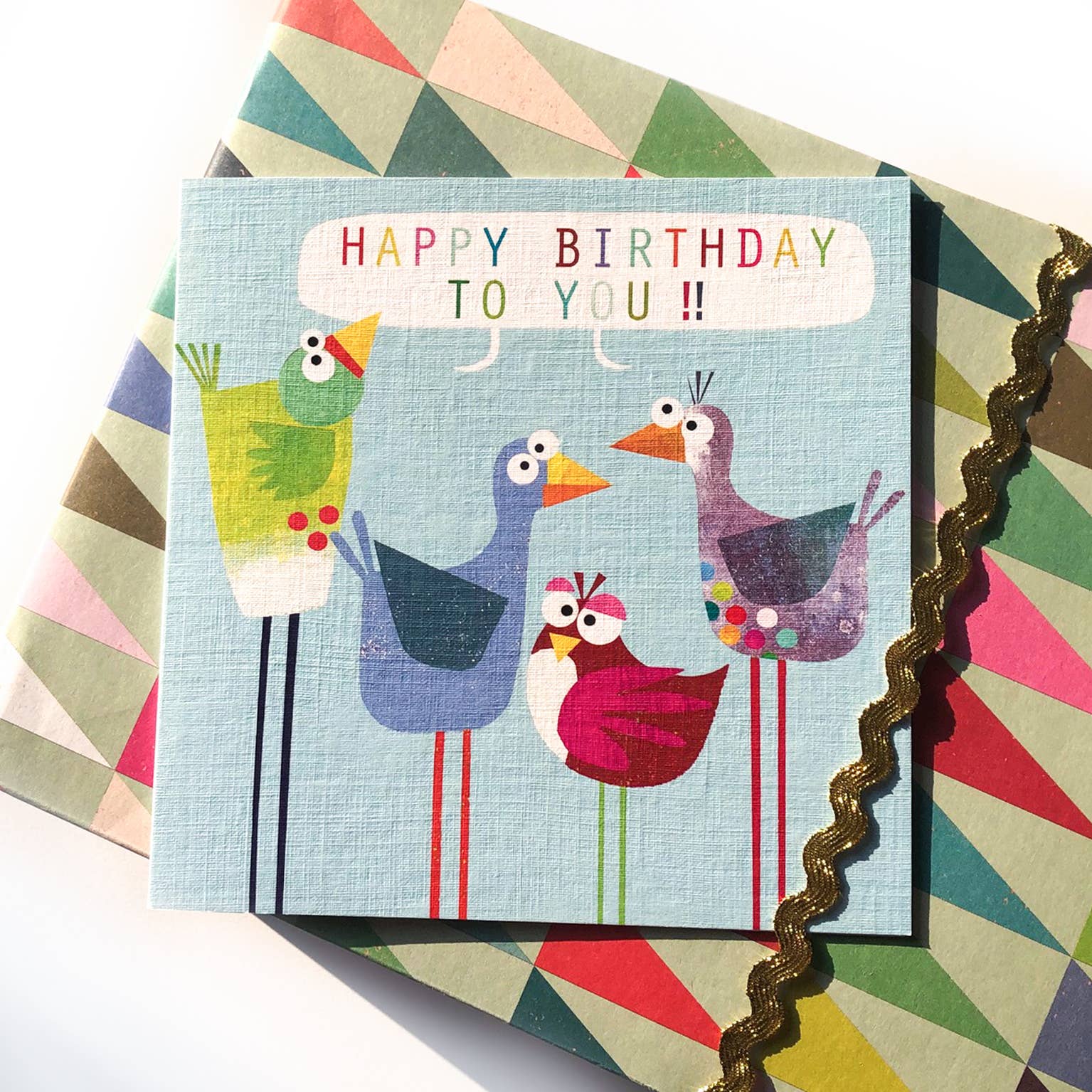 Birthday Birds Greetings Card