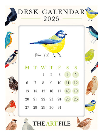 Bird Desk Calendar 2025 