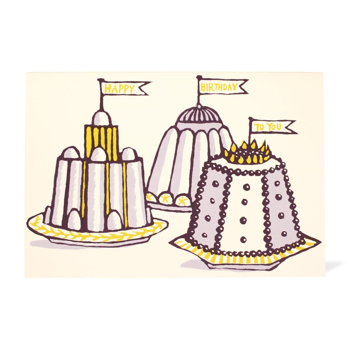 Greetings Card: Birthday Puddings