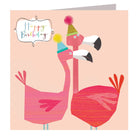 Flamingos Happy Birthday Card