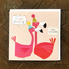 Flamingos Happy Birthday Card