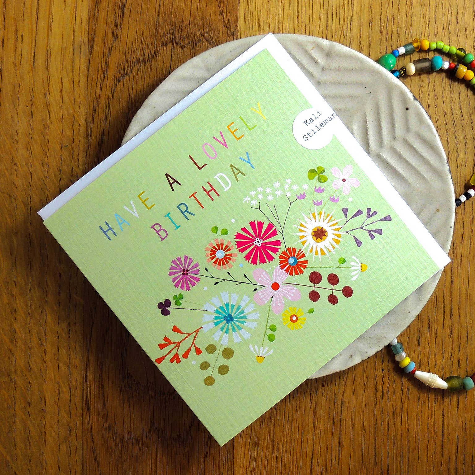 Floral Lovely Birthday Card - Square