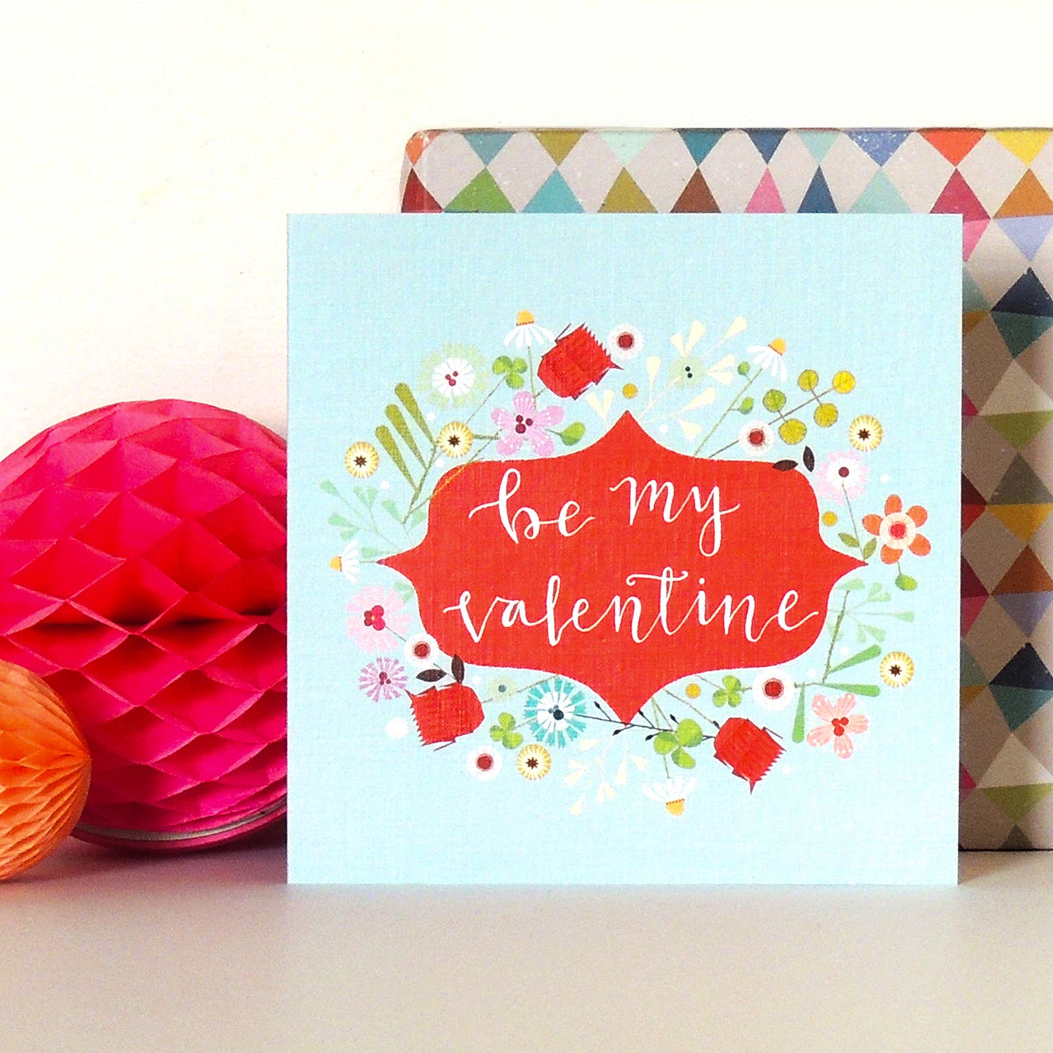 Floral Valentine's Day Card: Square