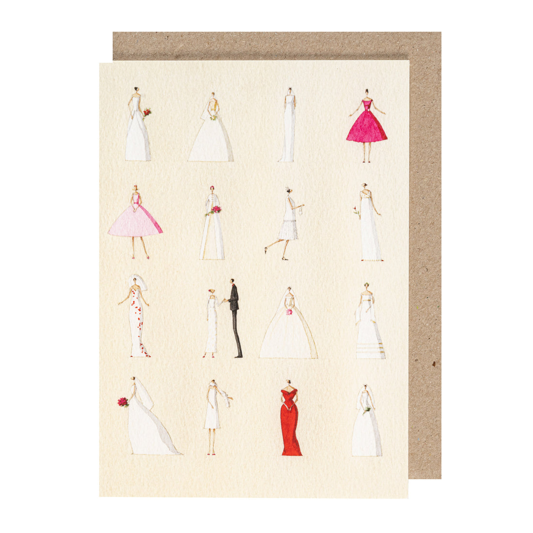 Wedding Dresses - Greeting Card Laura Stoddart