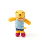 Knitted Toy Lion in Blue Top