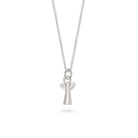 Tiny Angel Charm Necklace Sterling Silver