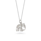 Elephant Pendant Necklace Sterling Silver