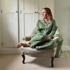 Green Falling Leaf Cotton Pyjamas