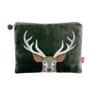 Velvet Coin Purse Dark Sage Stag