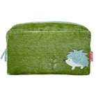 Velvet Cosmetic Purse Olive Hedgehog