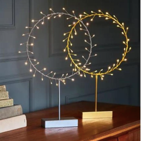 wreath christmas table decoration light 