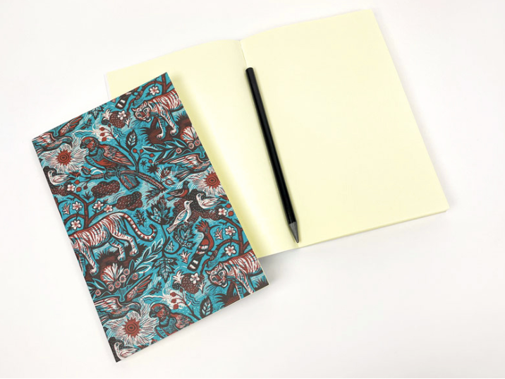 A5 Notebook - Tyger Tyger thread sewn notebook by Mark Hearld