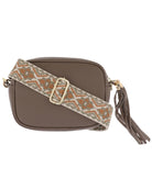 Tan Flower Bag Strap