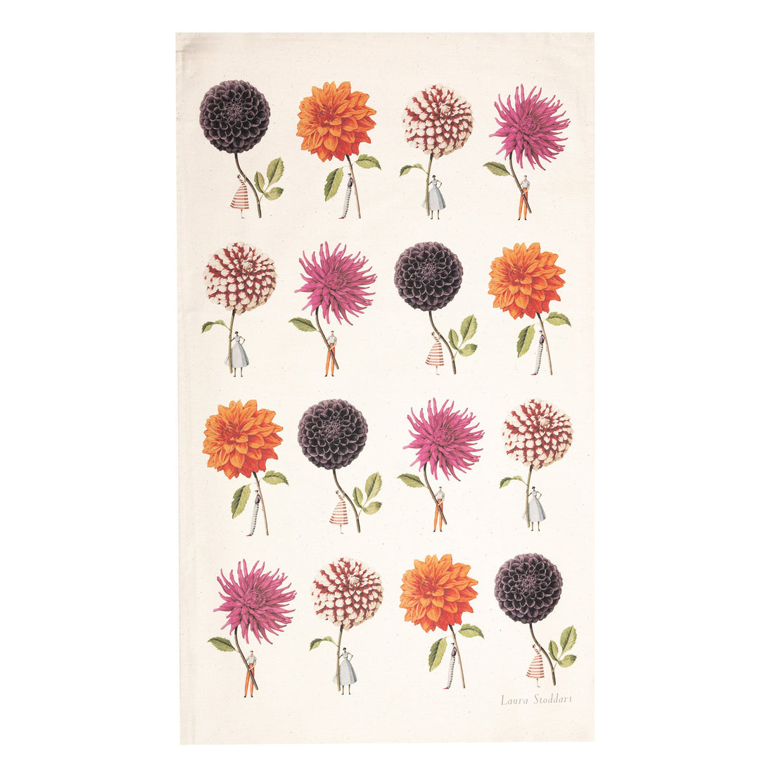 In BloomTea Towel - Dahlias Multi Flower