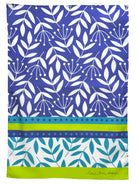 Tea Towel: Summer Border Blue/Lime