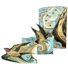 Cornish Swallows trifold greetings card designed by Angela Harding.