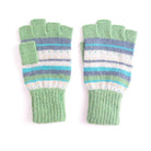 Green Dots and Stripes Fingerless Gloves