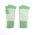 Green Honeycomb Fingerless Gloves