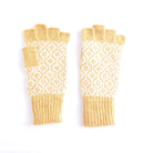 Yellow Honeycomb Fingerless Gloves