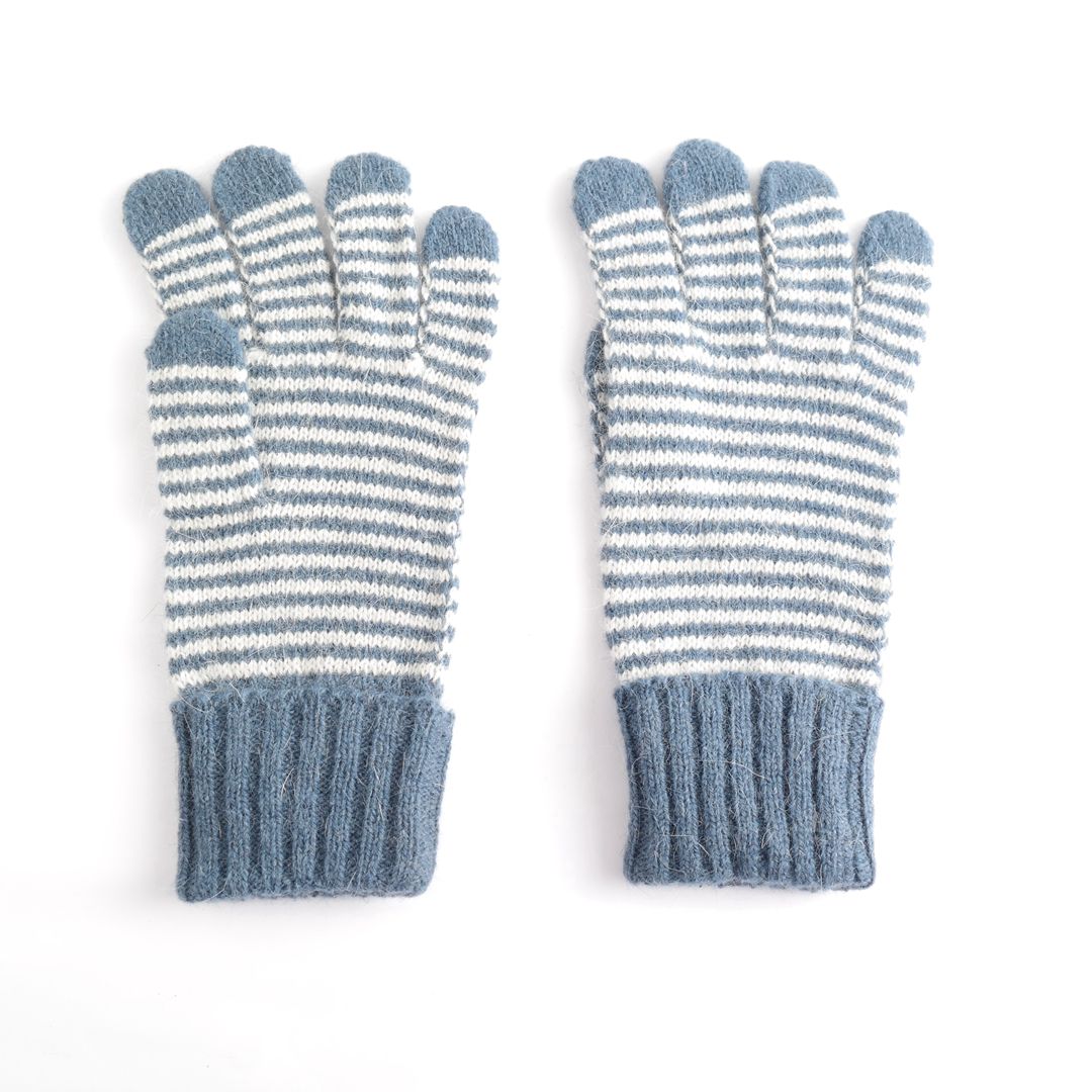 Denim Stripe Gloves