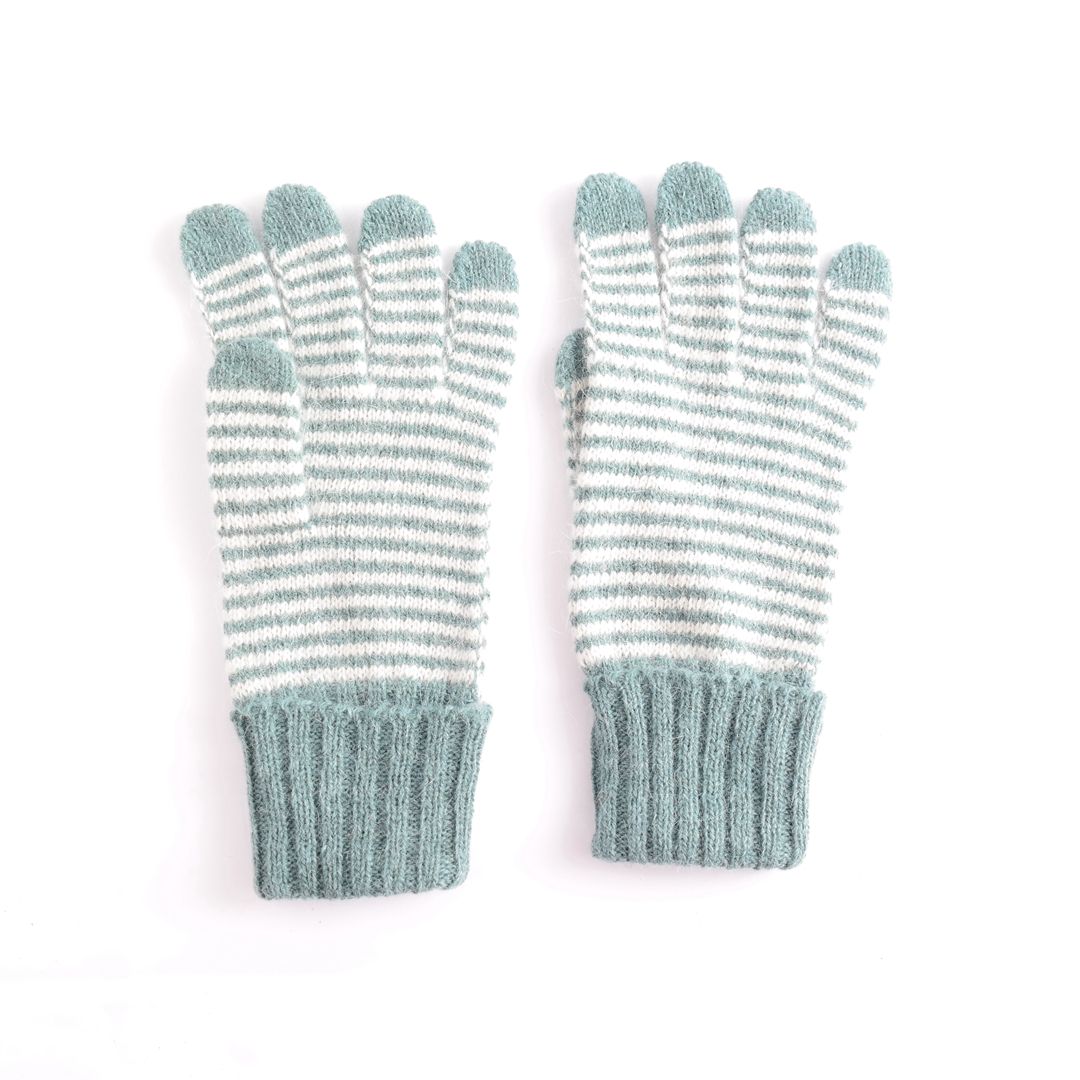 Duck Egg Stripe Gloves