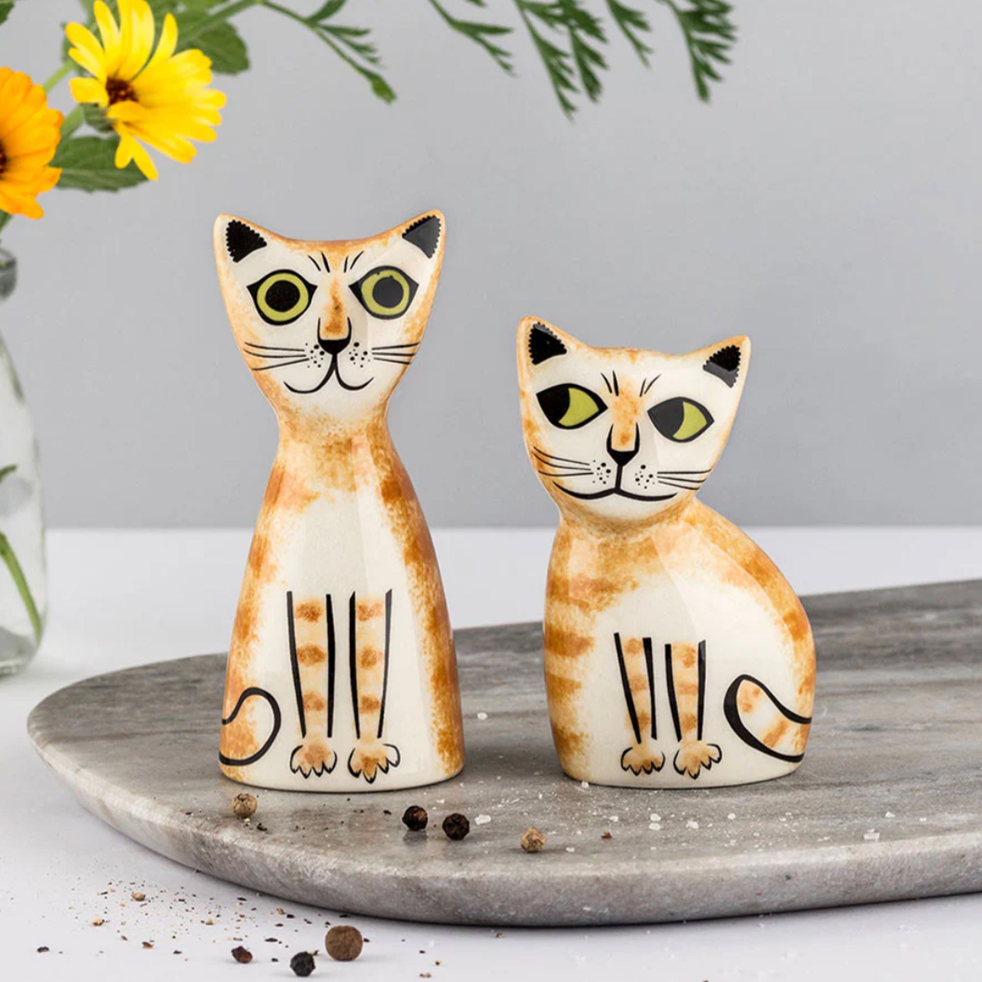 Hannah high quality Turner Ginger Cats Salt & Pepper Shakers New in Box Orange Tabby Kitty.