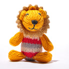 Hand Knitted Lion Baby Red Stripe Toy