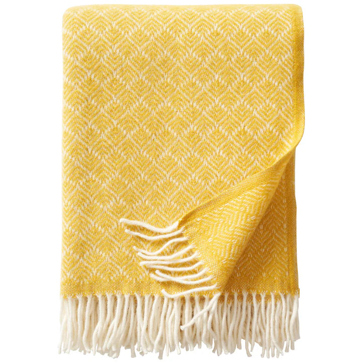 Pampas Yellow 100% Lambswool Throw