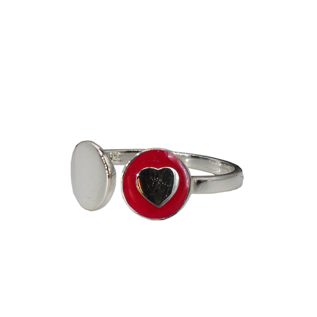 Fashion Frill Silver Plated Red Heart Ring for Girls and Women FFRG092 at  Rs 120 in Delhi